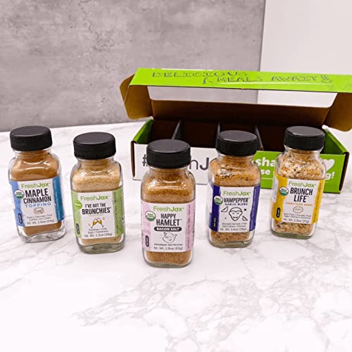 FreshJax Gourmet Spices and Seasonings, Gift Box (Set of 5) (Sunrise Gift Set)
