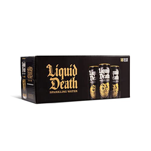 Liquid Death Artesian Sparkling Water, 16.9 oz Tallboys (18-Pack)
