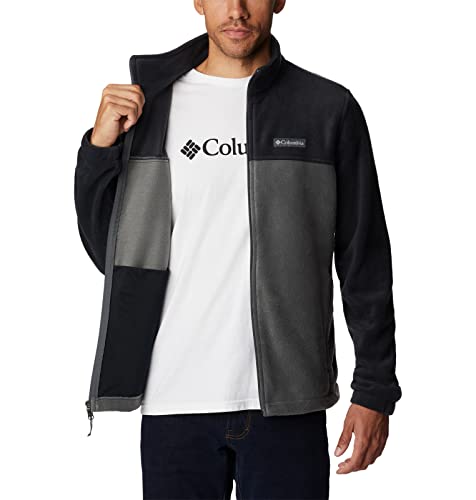 Columbia Men's Steens Mountain 2.0 Full Zip Fleece Jacket, Black/Grill, Small