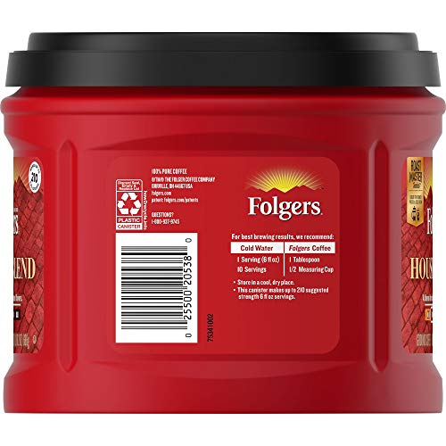 Folgers House Blend Medium Roast Ground Coffee, 24.2 Ounces
