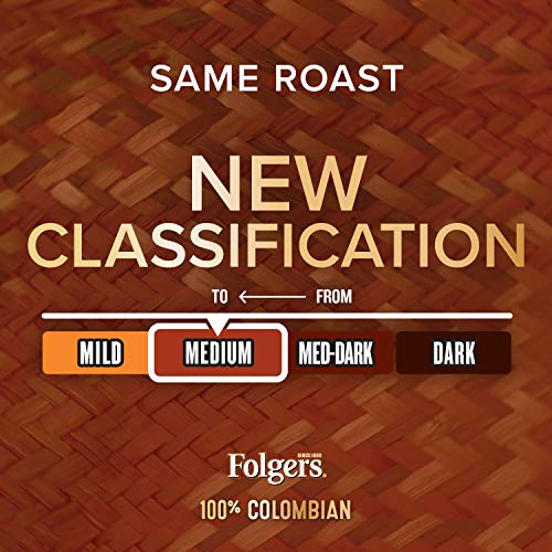 Folgers 100% Colombian Medium Roast Ground Coffee, 24.2 Ounces (Pack of 6)