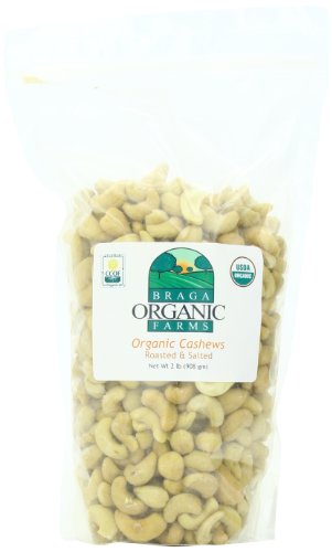 Braga Organic Farms Organic Roasted and Salted Cashews 2 lb. bag