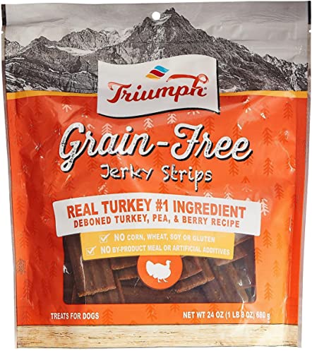 Triumph Dog Turkey, Pea, & Berry Grain Free Jerky, 24-Ounce
