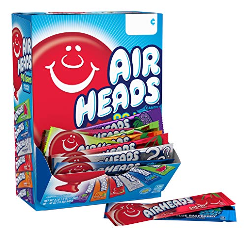 Airheads Bars, Chewy Fruit Taffy Candy, Variety Pack, Back to School for Kids, Non Melting, Party 90 Count (Packaging May Vary)