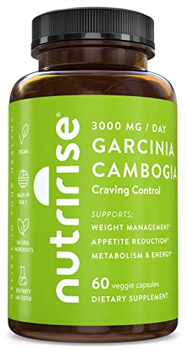 NutriRise Garcinia Cambiogia Dietary Supplemnent, 3000 MG/day, 60 caps