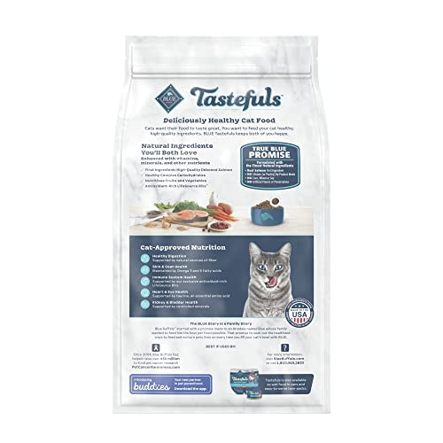 Blue Buffalo Tastefuls Indoor Natural Adult Dry Cat Food, Salmon 7lb bag