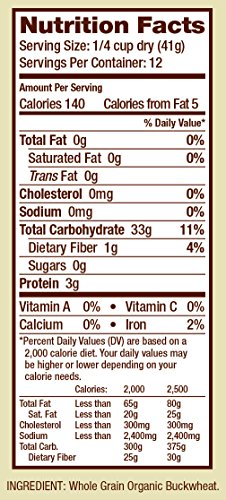 Bob's Red Mill Gluten Free Organic Creamy Buckwheat Hot Breakfast Cereal, 18 Ounce (Pack of 4)