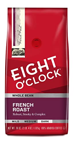 Eight O'Clock Whole Bean Coffee, French Roast, 36 Ounce