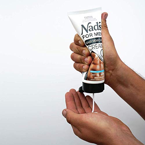 Nad's for Men Hair Removal Cream - Painless Hair Removal For Men - Soothing Depilatory Cream For Unwanted Coarse Male Body Hair, 6.8 Oz