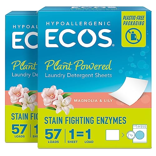 ECOSNext? Liquidless Laundry Detergent Squares, Magnolia & Lily, 114 loads (57 Count 2 Pack)
