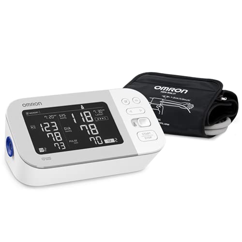 Omron Platinum Blood Pressure Monitor, Premium Upper Arm Cuff, Digital Bluetooth Blood Pressure Machine, Storesup To 200 Readings for Two Users (100 Readings Each)
