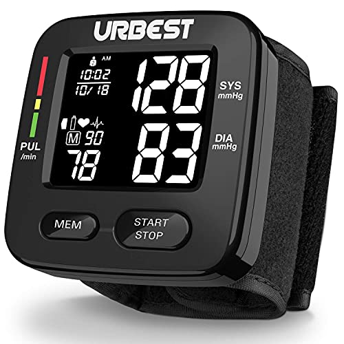 Blood Pressure Monitor-Wrist Accurate Automatic Digital bp Monitor with Large LCD Backlight Display and Includes Batteries,High Blood Pressure Machine Cuff with 180 Memories 2 Users Mode for Home Use