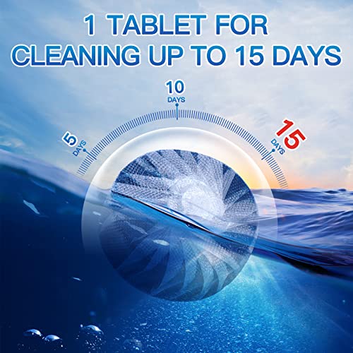 Vacplus Automatic Toilet Bowl Cleaner Tablets(12 PACK), Bathroom Toilet Tank Cleaner, Toilet Blue Clean Bubbles, Long-lasting, Fresh Smell, No Pungent Odor