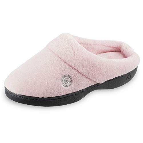 isotoner womens Classic slippers, Peony, 6.5-7 US