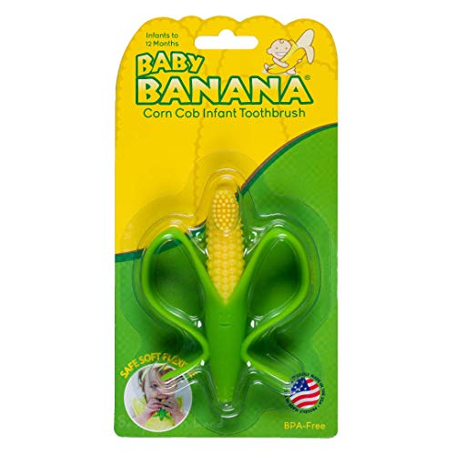Baby Banana - Corn Cob Toothbrush, Training Teether Tooth Brush for Infant, Baby, and Toddler