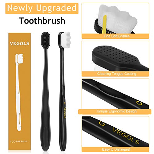 VEGOLS Extra Soft Toothbrush: 20K Bristles, Pack of 6