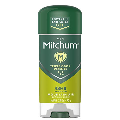 Mitchum Antiperspirant Deodorant Stick for Men, Triple Odor Defense Gel, 48 Hr Protection, Dermatologist Tested, Mountain Air, 3.4 oz