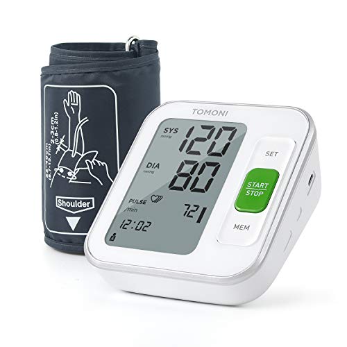 Blood Pressure Cuffs for Home Use - tomoni Blood Pressure Monitor Upper Arm Automatic Blood Pressure Machine, Adjustable Cuff 8.7" to 15.7"(22-40cm) - Blood Pressure Kit with Digital BP Monitor