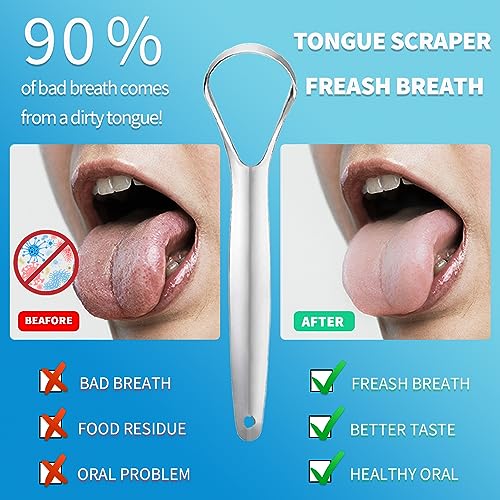 Metal Tongue Scraper for Fresh Oral Hygiene