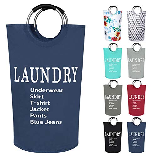 Large Collapsible Laundry Basket with Handles - 82L