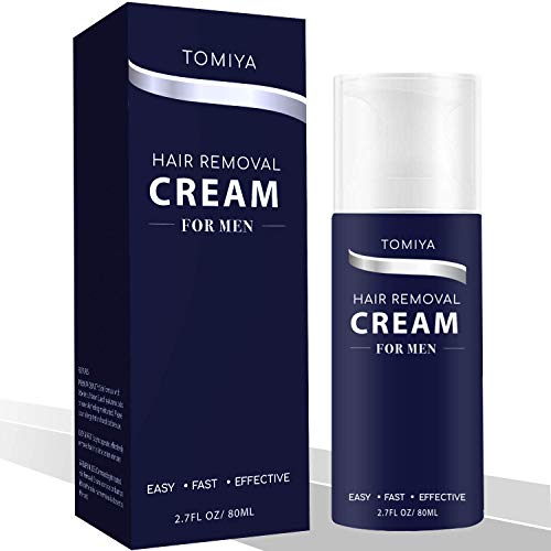 Hair Removal - Tomiya Premium Men?s Hair Removal Cream - Skin friendly Fast & Effective Painless formula with Aloe Vera & Vitamin E - Depilatory Cream Special Designed for Men