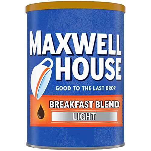 Maxwell House Breakfast Blend Ground Coffee, Light Roast, 11 Ounce Canister