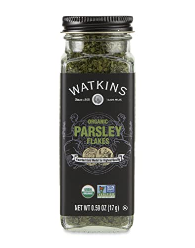 Watkins Gourmet Organic Spice Jar, Parsley Flakes, Non-GMO, Kosher, 0.59 Ounce Jar, 1-Pack
