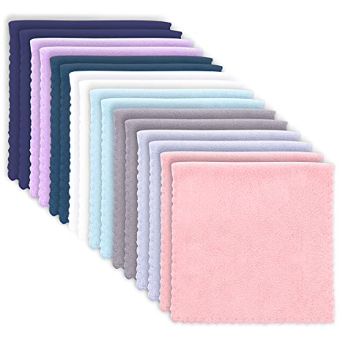 16 Pack Burp Cloths - Baby Washcloths - 20" x 10" - Luxury Multicolor Coral Fleece - Extra Absorbent and Soft Wash Clothes for Newborns, Infants and Toddlers - Suitable for Sensitive Skin and New Born