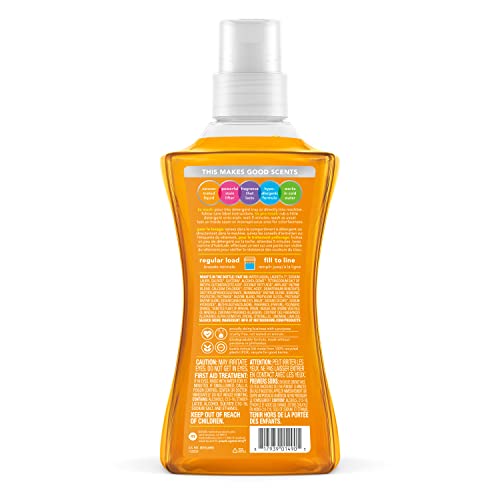Method Liquid Laundry Detergent, Ginger Mango, 66 Loads Per Bottle, Hypoallergenic + Biodegradable Formula, Plant-Based Stain Remover, 53.5 Fl Oz (Pack of 4)