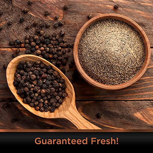 Prima Spice Premium Coarse Freshly Ground Gourmet Black Pepper 13 Ounce 18-24 Mesh Size - Great for Cooking, Rubs and Seasoning