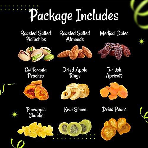 Mothers Day Nut and Dried Fruit Gift Basket - Prime Arrangement Platter- Assorted Nuts and Dried Fruits Holiday Snack Box for Women, Men- Oh! Nuts