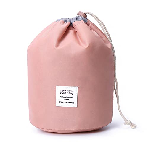 YJQueen Makeup Bag, Travel Makeup Cosmetic Pouch Portable Handbag Toiletry Case Mini Makeup Train Case Cosmetic Bag Cosmetic Organizer Travel Accessories (Pink)