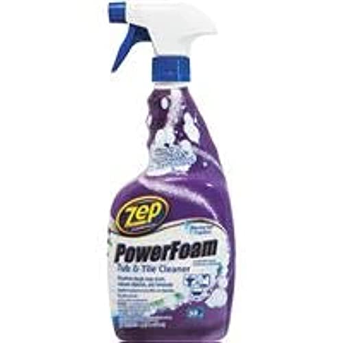 Zep Foaming Shower Tub and Tile Cleaner - 32 Ounce (Case of 12) ZUPFTT32 - No Scrub Formula, Breaks up Tough Buildup on Contact