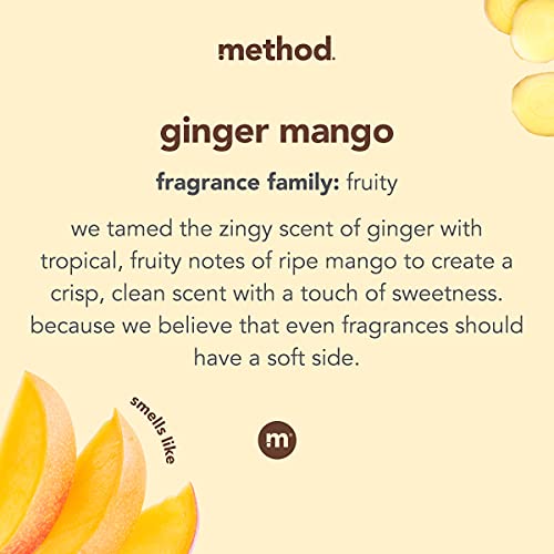 Method Fragrance Booster, Ginger Mango, Keeps Clothes Fresh For Up to 12 weeks, 14.8 Ounces (Pack of 6)