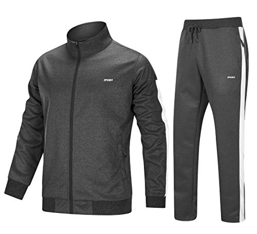 MAGNIVIT Jumpsuit for Men Athletic Running Jogging Sports Suits Dark Grey