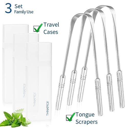 Tongue Scraper for Adults kids Medical Grade Stainless Steel Tongue Cleaner for Oral Hygiene Bad Breath