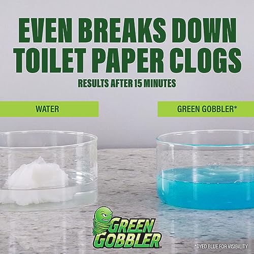 Green Gobbler Liquid Hair & Grease Clog Remover | Drain Opener | Drain cleaner | Toilet Clog Remover - 2 Pack