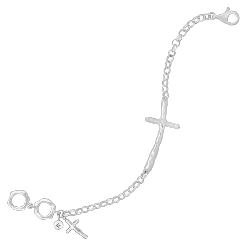 Silpada Cross Chain Bracelet for Women & Men, High Polished-Finish .925 Sterling Silver, Jewelry Gift Idea, In Good Faith', 7.5"