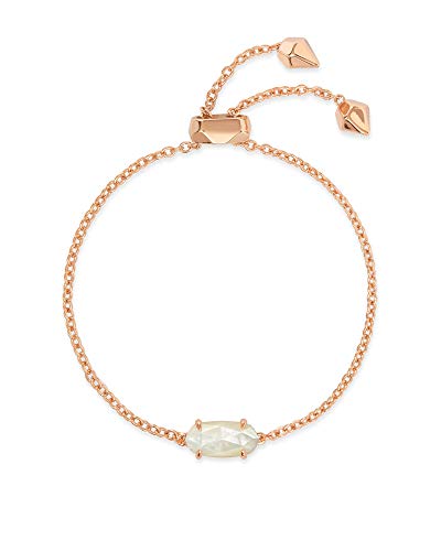 Kendra Scott Everlyne Link Chain Bracelet for Women, Fashion Jewelry, 14k Rose Gold-Plated, Ivory Mother of Pearl