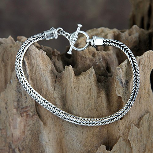 Handmade Men's Sterling Silver Balinese Braid Bracelet