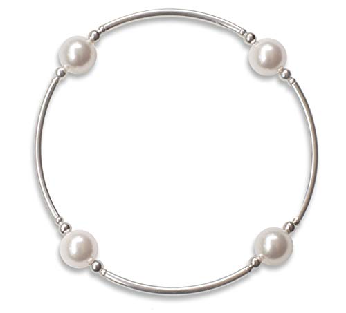 June Birthstone White Pearl Blessing Bracelet - Regular Size