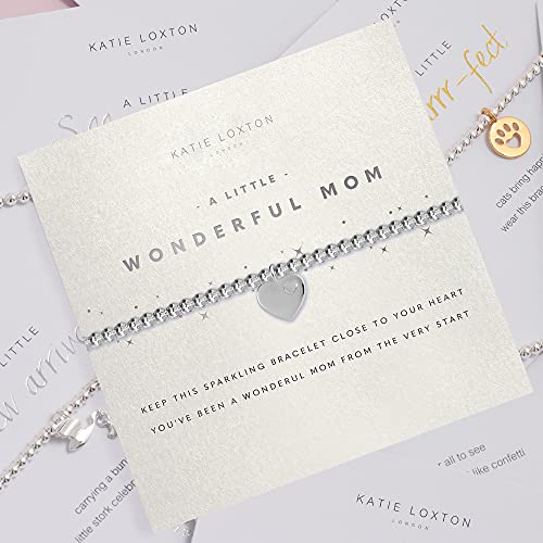 KATIE LOXTON Lovely Mom Silver Plated Charm Bracelet