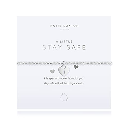 Katie Loxton Silver Plated Heart Lock Bracelet