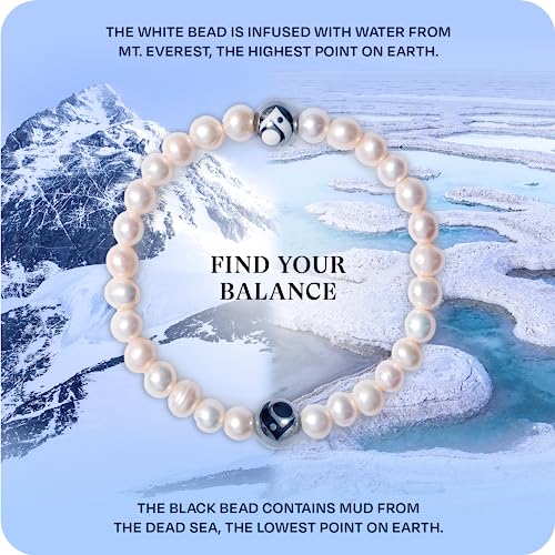 Lokai Beaded Bracelet with Freshwater Pearl - White