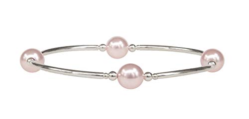 Made As Intended Smaller Bead Pink Pearl Blessing Bracelet, Regular Size