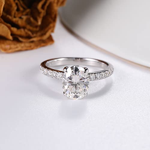 Moissanite Oval Cut Engagement Ring - Size 6