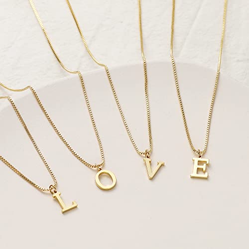 Foxgirl Personalized Initial Necklace in 14K Real Gold