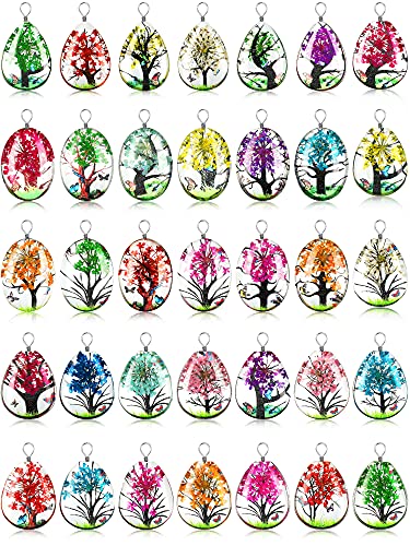 36-Piece Resin Beads Necklace Pendant Kit – Mixed Colors