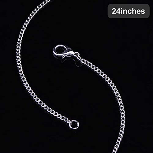 Iron Chain Necklaces with Lobster Clasp (12 Pack)