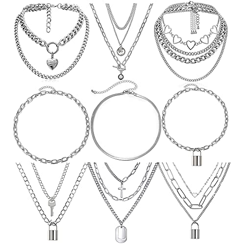 Multilayer Pendant Necklace Set for Women & Men